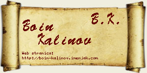 Boin Kalinov vizit kartica